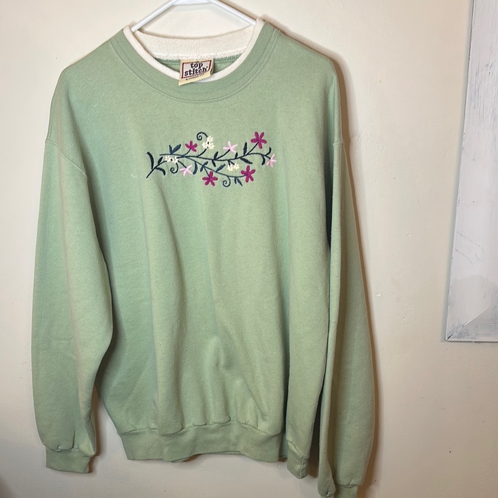 Stitches Green Floral Men's Sweater